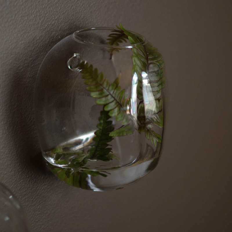 Glass Table Vase, 5.9" H x 5.91" W x 5.91" D