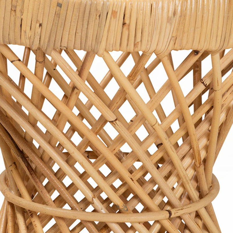 Table de bout moderne et contemporaine en rotin naturel