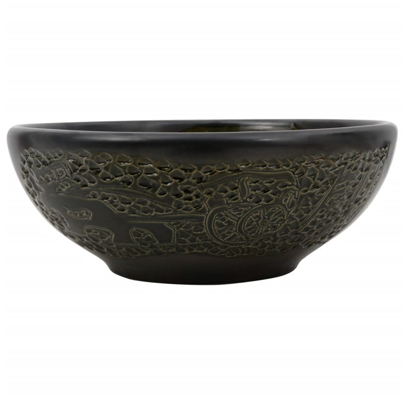 Latitude Vive Calixto 41mm L x 41mm W Black Ceramic Circular Sink