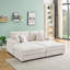 Canapé rembourré avec repose-pieds et coussins décoratifs-78697864