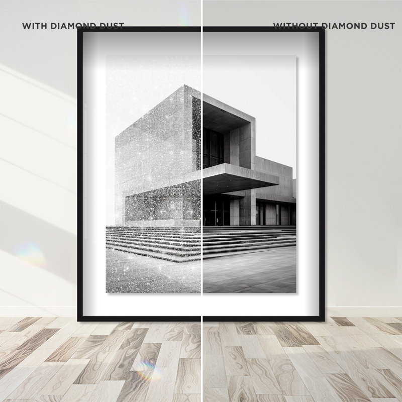Structural Solitude Shadowbox Architecture Print by Oliver Gal, Black Frame, 16 x 20, 37.5"H x 46.5"W, Black Shadowbox