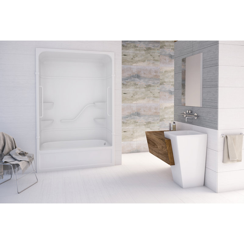 Ensemble de douche rectangulaire 60 "H 85,5" H 60 ", Droite