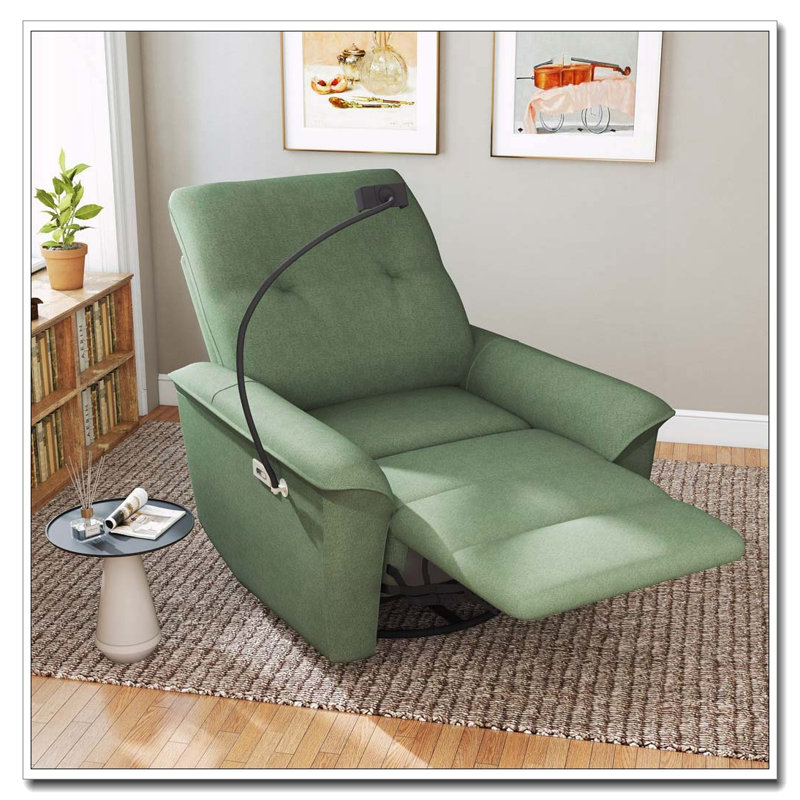 270° Power Swivel Rocker Recliner Chair, Dark Green