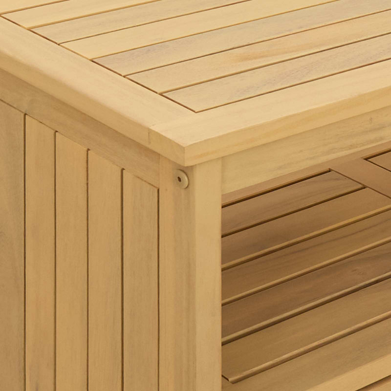  Console de jardin lumineuse en acacia 43,31 po x 13,78 po x 29,53 po, H 29,5 po x l 43,3 po x P 13,8 po, Acacia clair