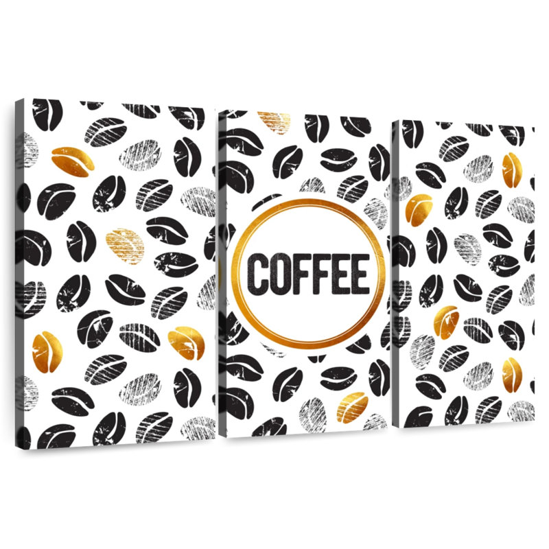 De nombreux grains de café Tergel, H 28 po x l 45 po