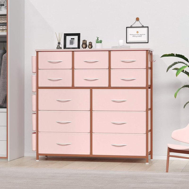 Chest of 12 Drawers, Pink