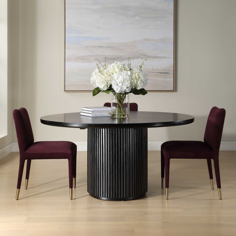 Uttermost Hersch Round Black Dining Table