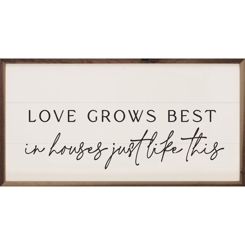 Love Grows Best - blanc, H 18 po x l 36 po