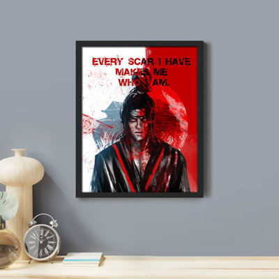 «Black and Red Ninja Samurai Blood Swordsman» sur papier