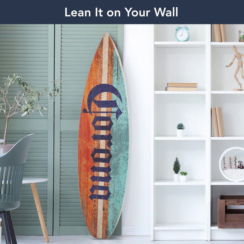 Corona Color Wood Tones Surfboard Wall Plaque Sign