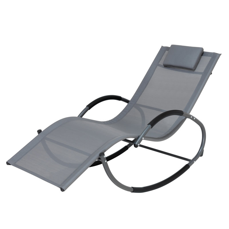 Chaise longue d'extérieur en métal