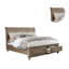 Grand lit en bois avec deux tiroirs de pied de lit gris-1981278674