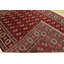 Tapis oriental rétro en laine rouge noué à la main 8 pi 8 po x 12 pi Bokhara Vintage