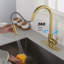 Robinet de cuisine tactile avec douchette extractible-132716324