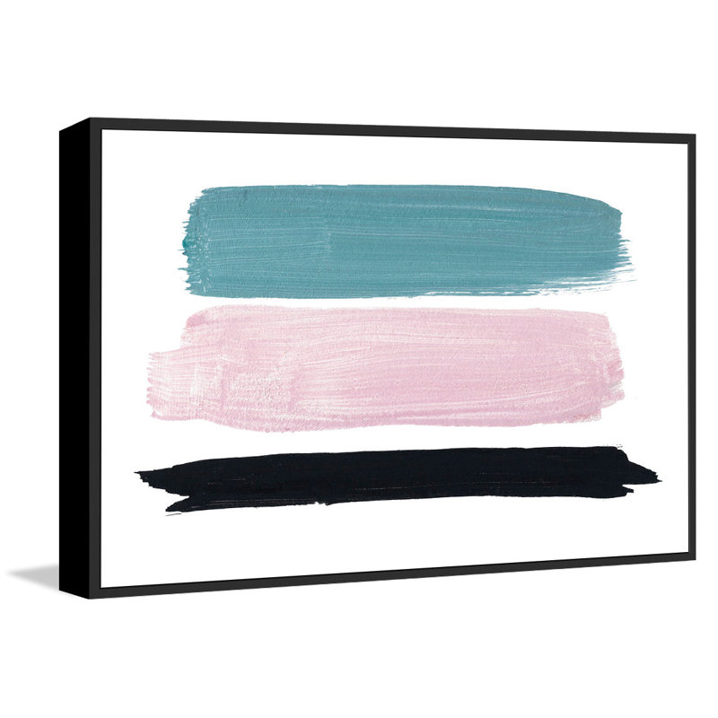 « horizontal nuanciers », reproduction d’art sur toile encadrée/papier, H 20 po x l 30 po x P 1,5 po, Cadre flottant noir