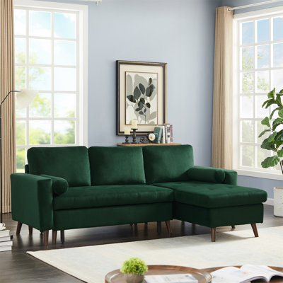 Reversible Pull out Sleeper Sectional Sofa Bed WIth Storage