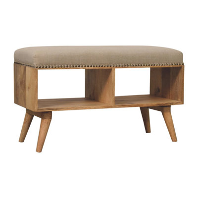 Mango Wood Storage Bench