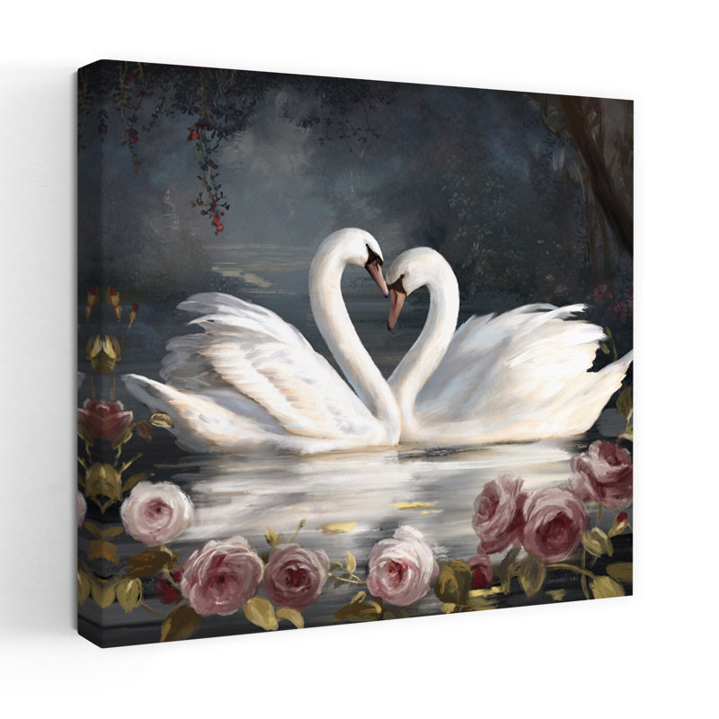 Art du paysage Swan Lake, H 32 po x l 32 po