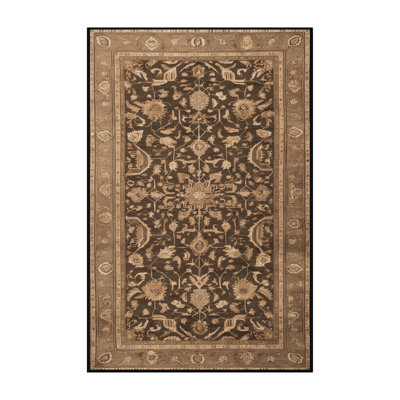 Machine Washable Persian Brown Area Rug