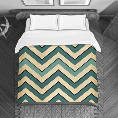 Chevron Polyester Chevron / Zig Zag Duvet Cover