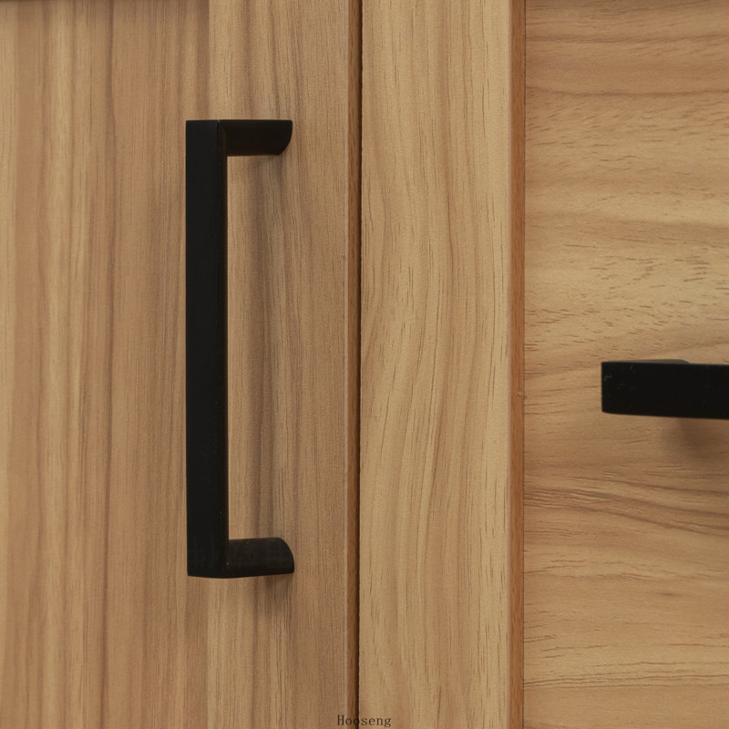 Meuble-lavabo de salle de bain en bois massif de 76 cm (30 pouces), avec cadre en bois massif, 1 porte à fermeture amortie, 2 tiroirs à fermeture amortie et tablette réglable.