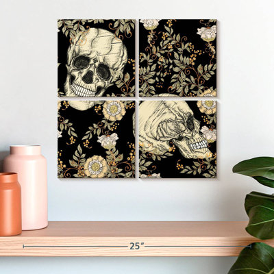 Kerner Stylish Floral Skulls