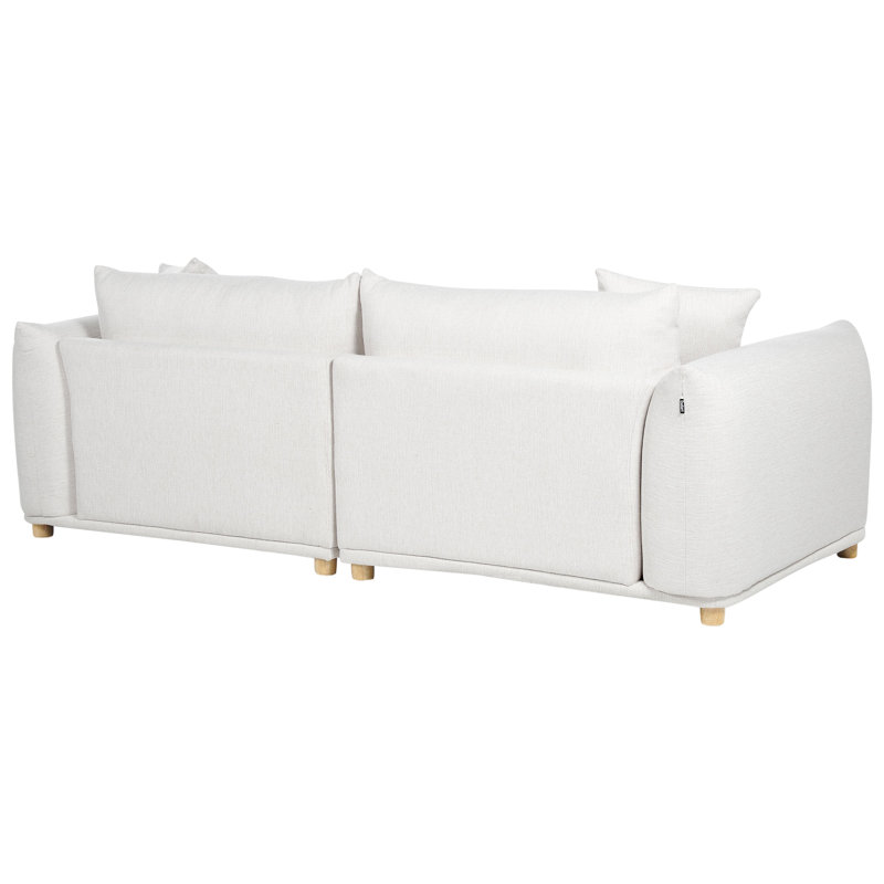 Living Room Set Alexias, White Polyester