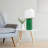 21" Leather Base Table Lamp with White Rectangular Linen Shade-1218488728-1245357775-1245374062