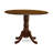 3 Piece Dining Set Contains a Round Dining Room Table with Dropleaf and 2 Linen Fabric Upholstered Chairs, 42x42 Inch, Mahogany-812407698-905072166