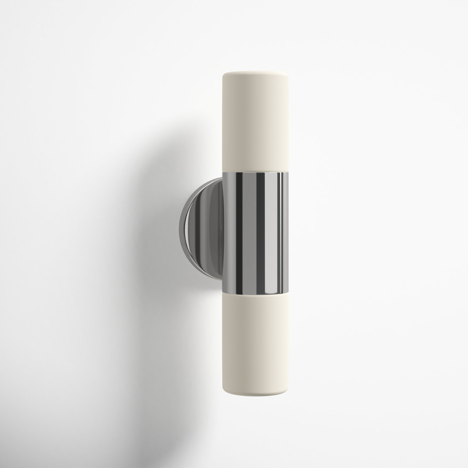Otto 2 Light Glass Dimmable Armed Sconce, Polished Nickel