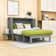 Lit escamotable en bois avec port USB et double bureau