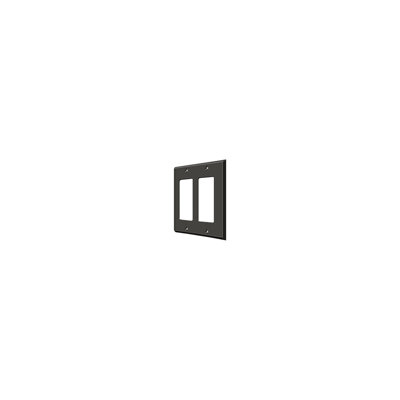 Deltana SWP4741U10B Switch Plate; Double Rocker; Oil Rubbed Bronze Finish