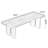 Brown Rectangular Solid Wood Dining Table-245076222
