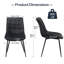 Ensemble de 2 chaises de salle à manger, avec coussin moelleux et pieds réglables, chaises de cuisine rembourrées avec base en X et pieds en métal-932849052