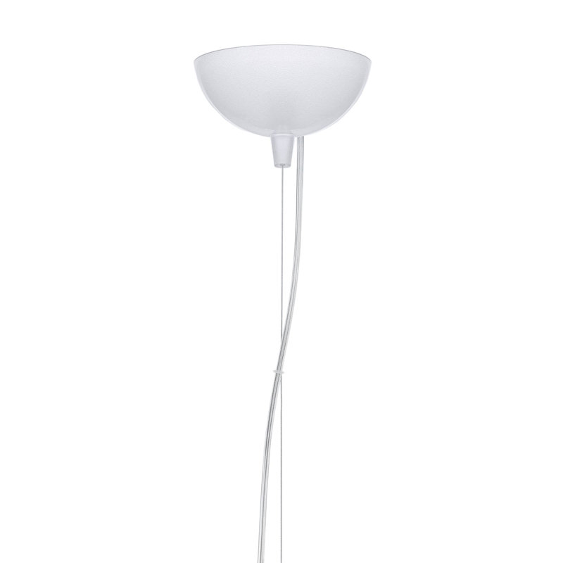Luminaire suspendu Bloom, Cristal transparent, Blanc