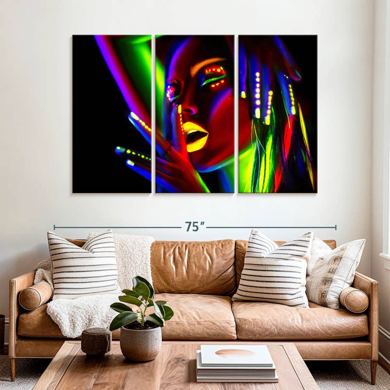 Shuttleworth Neon Makeup, 42" H x 65" W