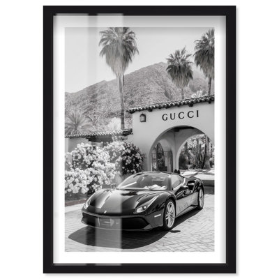 Décoration murale Cali Resort Shadowbox Print par Notoriart, cadre noir, H 46 po x l 31 po