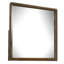 Miroir de la commode Cair, cadre rectangulaire de 32 pouces, bords ronds, bois brun