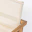 Chaise de salle à manger, ensemble de 2, structure en teck et textile beige