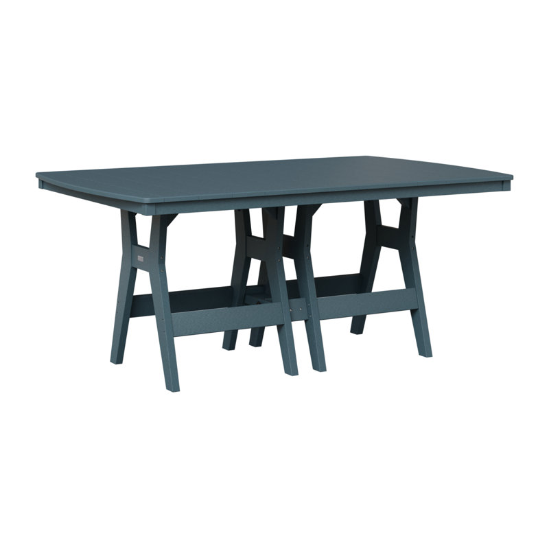 Berlin Gardens Harbor Rectangular Counter Height Table, Slate, 35.5" H x 72" W x 44" D