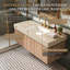 Wall Mounted Single Vanity Bathroom Vanity With Solid Surface Top-1614626148