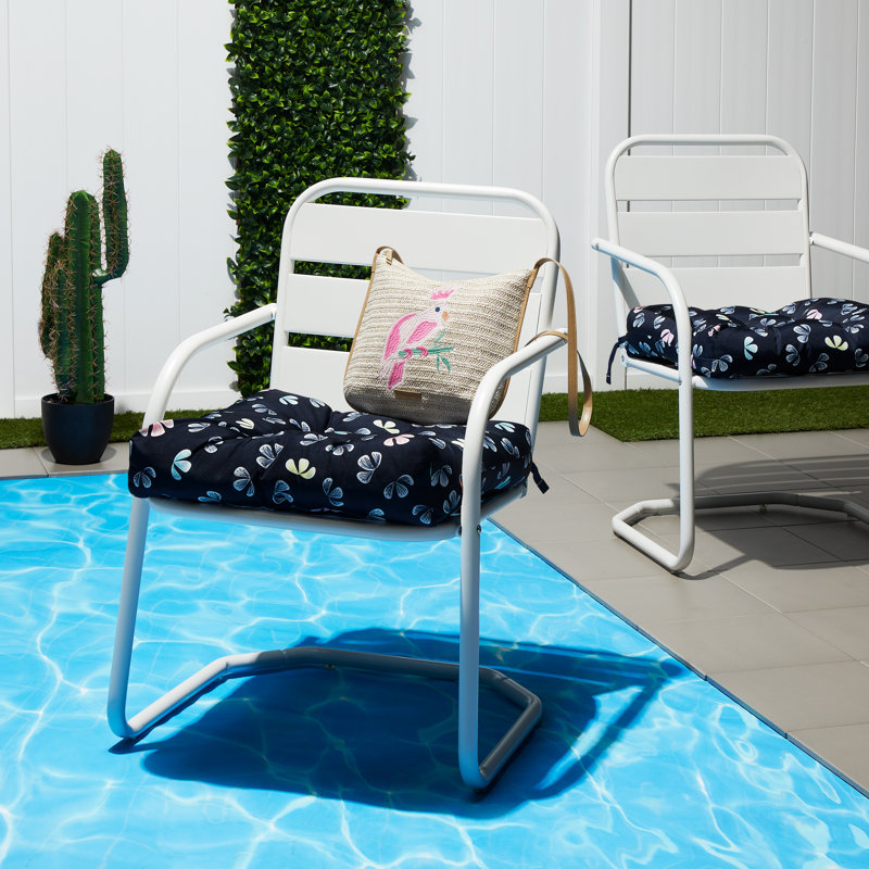 Coussins de chaise de patio résistants à l'eau Vera Bradley par Classic Accessories, Papillons Gingko