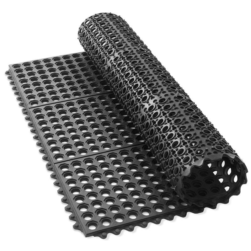 Tapis 36 po x 36 po, tapis de drainage en caoutchouc antidérapant