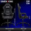 Fauteuil de jeu ergonomique de style course, fauteuil de bureau d'ordinateur à haut dossier avec support lombaire et appui-tête réglables, fauteuil de jeu PC pivotant en cuir synthétique 360 ° pour adultes-1984726373