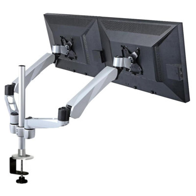Mount-It Expandable 2 Monitor Computer Desk Mount Spring Arm Quick Release Fits 13" to 27" Screens
