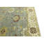 Floral Handmade Hand-Knotted Rectangle 9' x 11'10" Wool Area Rug in Blue