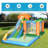 6-In-1 Tropical Inflatable Water Slide Summer Theme Jumping Castle Includes Floating Ball Slide Trampoline Pool Cannon Climbing Wall With Carry Bag, Repair Patches And 450W Air Blower