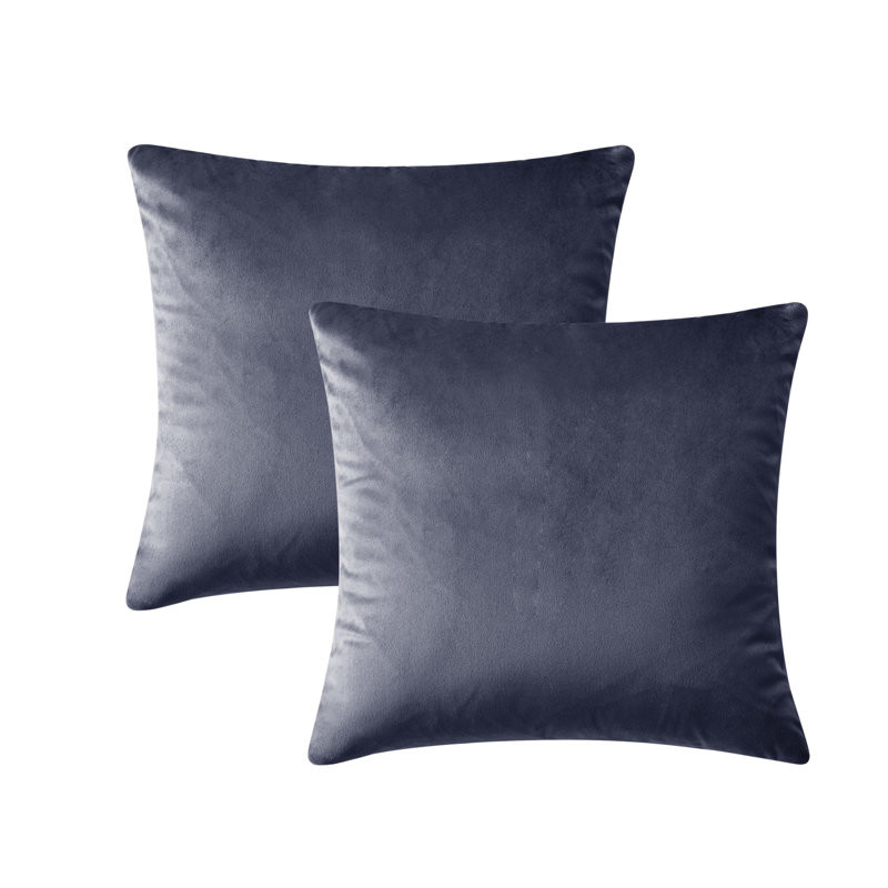 Atkison Velvet Scatter Cushion Cover (Set of 4), Charcoal