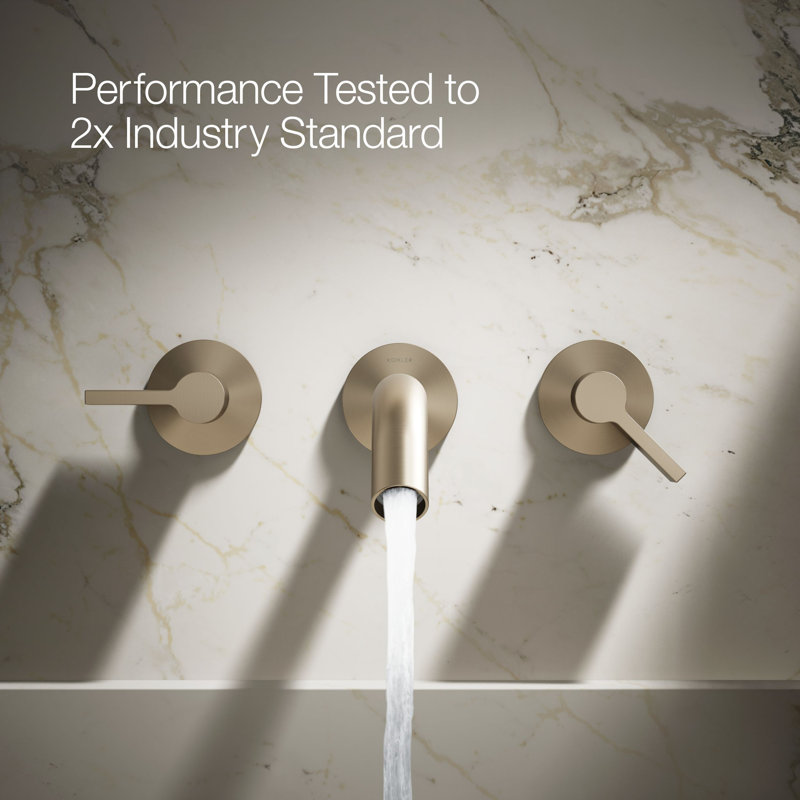 Components Wall-Mount Bathroom Sink Faucet Trim, Bronze