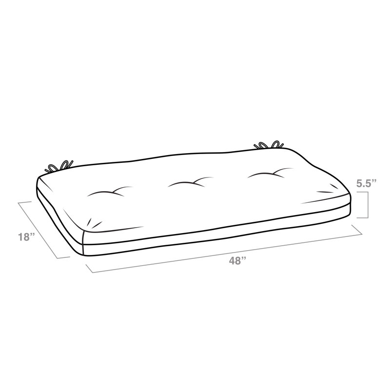 Coussin de siège d'extérieur 1 pièce ARDEN, Polyviscose brun clair